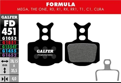 Pair Of Galfer Semi-metallic Formula Mega The One R0 R1 RX RR1 T1 C1 Standard Brake Pads 4 Pair Of Galfer Semi-metallic Formula Mega The One R0 R1 RX RR1 T1 C1 Standard Brake Pads - Image 2