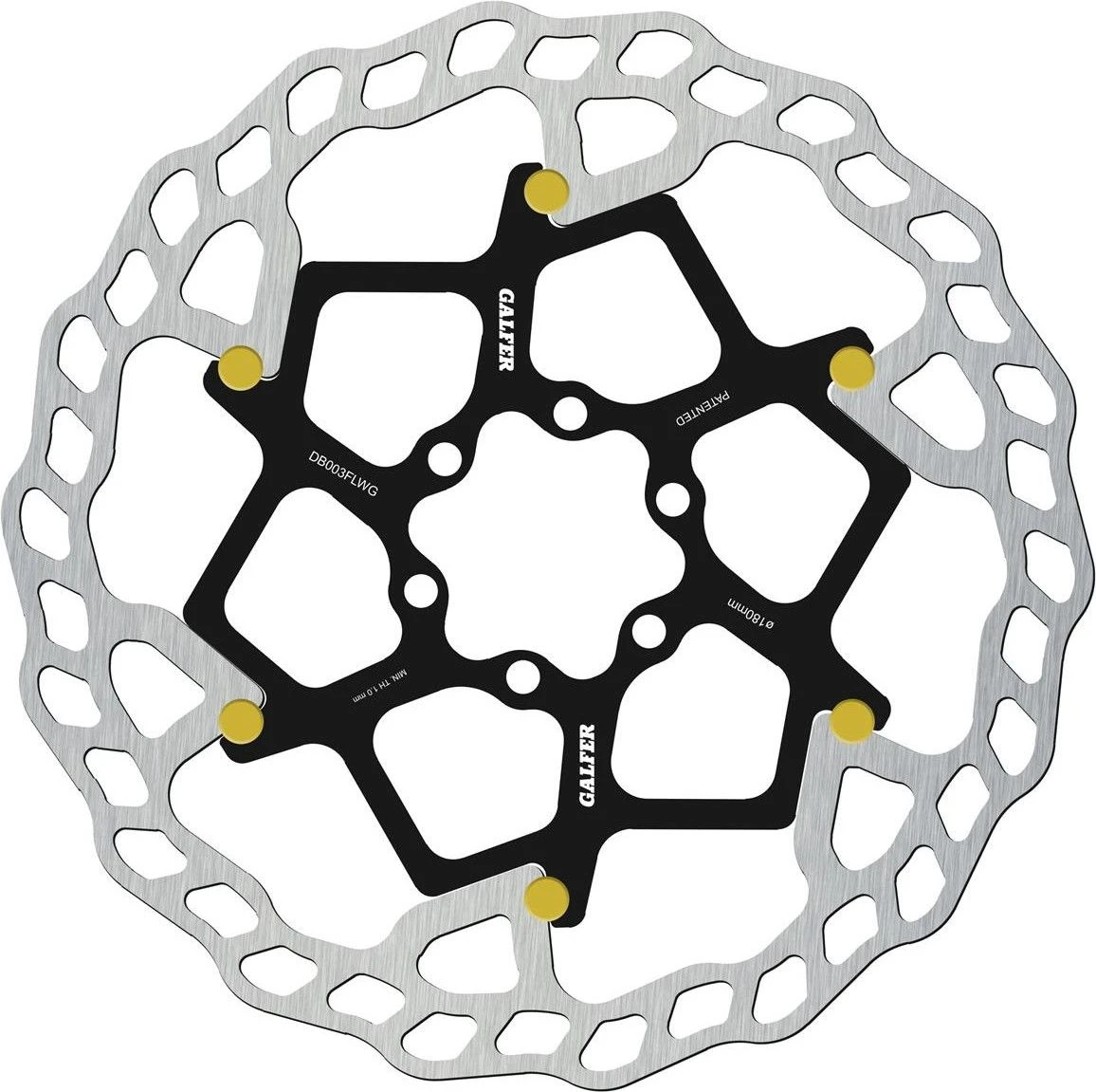 Galfer Floating Disc Wave 6-Bolt (Gold Pins) 3 Galfer Floating Disc Wave 6-Bolt (Gold Pins)