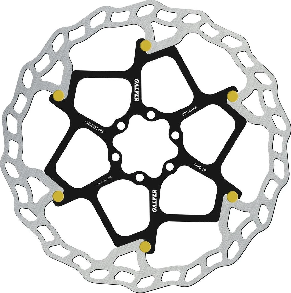 Galfer Floating Disc Wave 6-Bolt (Gold Pins) 4 Galfer Floating Disc Wave 6-Bolt (Gold Pins) - Image 2