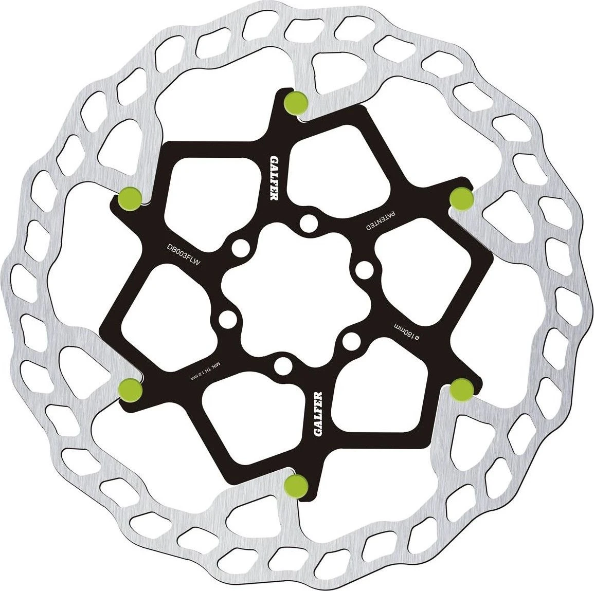 Galfer Floating Disc Wave 6-Bolt (Green Pins) 3 Galfer Floating Disc Wave 6-Bolt (Green Pins)