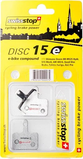 SWISSSTOP SWISSTOP Pair Of Organic Disc15 E-Bike Shimano, TRP, Tektro Pads 4 SWISSSTOP SWISSTOP Pair Of Organic Disc15 E-Bike Shimano, TRP, Tektro Pads - Image 2