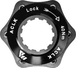 Brake Authority Center Lock 15mm Axle Adaptator To 6 Holes Disc Black